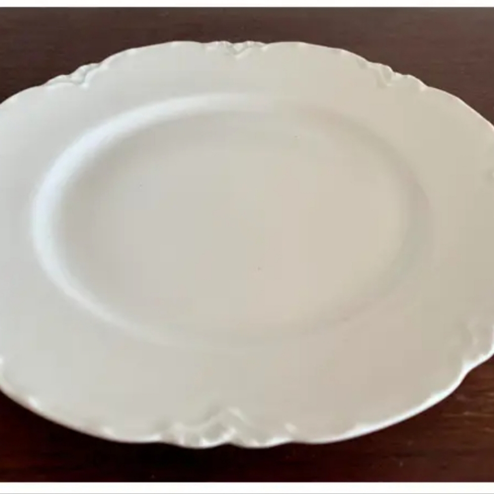 2 Haviland Dinner all white dinner plates Vintage Limoges Ransom